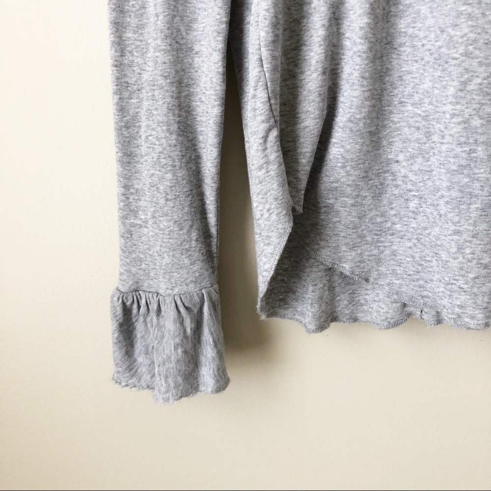 Chaser Ruffle Cuff Grey Henley • Medium - Picture 5 of 7
